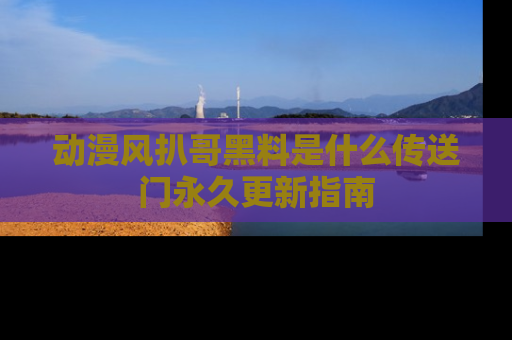 动漫风扒哥黑料是什么传送门永久更新指南