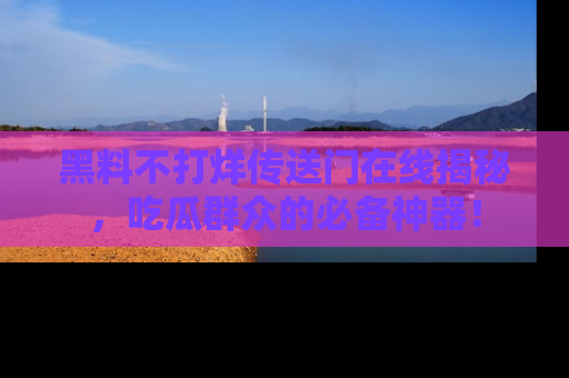 黑料不打烊传送门在线揭秘，吃瓜群众的必备神器！