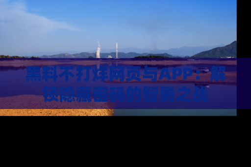 黑料不打烊网页与APP：解锁隐藏密码的智勇之战