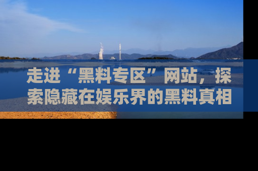 走进“黑料专区”网站,探索隐藏在娱乐界的黑料真相